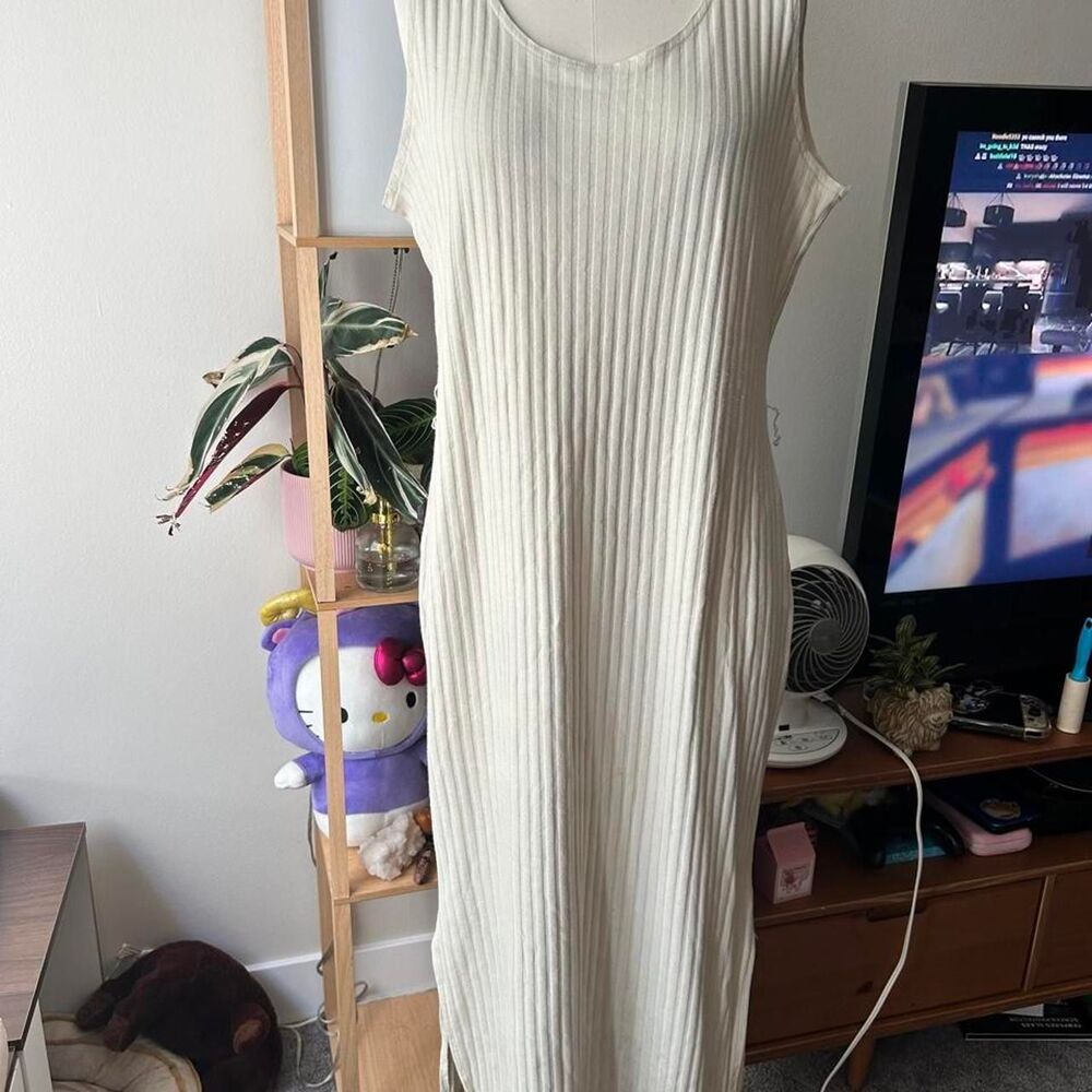 Erika-co Women's Cream and White Dress